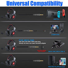 Load image into Gallery viewer, ONIKUMA Gaming Headset - Updated K8 Headset Gaming for PS4 New Xbox One, Stereo Over-Ear Headphones &amp; Noise-canceling Microphone with Mic for PC Computer Mac Laptop Nintendo Switch Games (Red)
