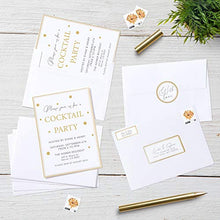 Load image into Gallery viewer, Avery Invitation Cards, Matte White with Metallic Gold Borders, 5" x 7", 30 Cards and Envelopes (3325)
