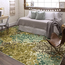 Load image into Gallery viewer, Mohawk Home Aurora Radiance Aqua Abstract Floral Area Rug, 5'x8', Blue/Green
