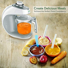 Load image into Gallery viewer, Digital Baby Food Maker Machine - 2-in-1 Steamer Cooker and Puree Blender Food Processor with Steam Timer - Steam Blend Organic Homemade Food for Newborn Babies, Infants, Toddlers - NutriChef PKBFB18
