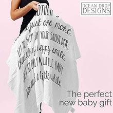 Load image into Gallery viewer, Ocean Drop 100% Cotton Muslin Swaddle Baby Blanket – ‘Hold Me’ Quote with Gift Box for Boys and Girls, Neutral, Baptism, Newborn, Baby Shower, Christening – Super Soft, Breathable, Large “47x47”
