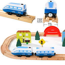 Load image into Gallery viewer, ZONXIE Magnetic Battery Operated Action Train Powerful Engine Bullet Train Toys Car for Toddlers Compatible with Thomas Brio Tracks
