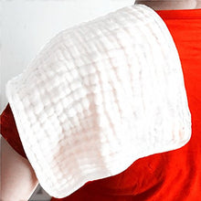 Load image into Gallery viewer, Muslin Burp Cloths 4 Pack Large 20" by 10" 100% Cotton 6 Layers Extra Absorbent and Soft by Synrroe
