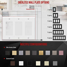 Load image into Gallery viewer, ENERLITES Decorator Light Switch or Receptacle Outlet Wall Plate, Gloss Finish, Size 3-Gang 4.50" x 6.38", Polycarbonate Thermoplastic, 8833-W, White
