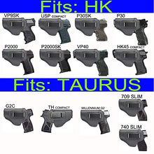 Load image into Gallery viewer, IWB Leather Holster for Inside Waistband Concealed Carry Fits:S&amp;W M&amp;P Shield-Glock19 26 29 30 32 43-Beretta Px4-RUGER EC9s-SIG-HK-Taurus-XDS or Similar Sized Handguns
