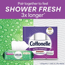 Load image into Gallery viewer, Cottonelle Ultra Comfort Toilet Paper with Cushiony CleaningRipples Texture, Strong Bath Tissue, 6 Family Mega Rolls (6 Family Mega Rolls = 27 regular rolls), 325 Sheets per Roll
