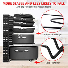 Load image into Gallery viewer, Pot Rack Organizers, G-TING 8 Tiers Pots and Pans Organizer, Adjustable Pot Lid Holders &amp; Pan Rack for Kitchen Counter and Cabinet, Lid Organizer for Pots and Pans With 3 DIY Methods(Upgrade Version)
