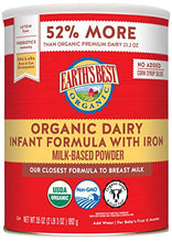 Load image into Gallery viewer, Earth's Best Organic Dairy Infant Powder Formula with Iron, Omega-3 DHA and Omega-6 ARA, 35 Ounce
