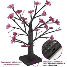 Load image into Gallery viewer, Twinkle Star 24 LED Lighted Halloween Tree, Battery Operated Birch Tree with 24 DIY Bat, Indoor Home Table Desktop Best Halloween Decorations Gift Package
