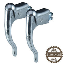 Load image into Gallery viewer, BIKE BRAKE LEVER SET + CELESTE GREEN 'BIANCHI COLOR' LEVER HOODS CYCLE BICYCLE RETRO CLASSIC UNIVERSAL 22.2MM ALUMINIUM FIXIE SINGLESPEED ROAD CITY RETRO CLASSIC EROICA OLD NEW NOS LEVERS
