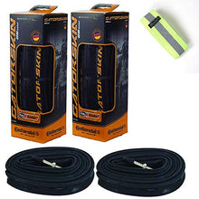 Load image into Gallery viewer, Continental GatorSkin Bike Tire Set of 2 Foldable Bicycle Tires - with Bike Tube Inner Tube Set of 2 Presta Bicycle Tubes (Tire Size 700 x 32mm, Tube Size 60mm)
