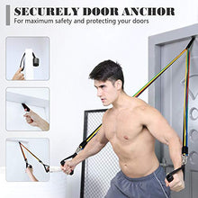Load image into Gallery viewer, Yunjetech Resistance Bands Set, Rubber Workout Bands with Door Anchor, Handles and Leg Ankle Straps for Exercise, Elastic Resistant Fitness Bands for Working Out for Man and Women
