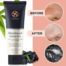 Load image into Gallery viewer, AsaVea Black Peel Off Mask with Brush,Blackhead Remover Charcoal Blackhead Remover, Deep Cleansing, Pore Shrinking, Acne and Oil Control, Anti Aging 80 gram

