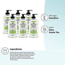 Load image into Gallery viewer, J.R. Watkins Gel Hand Soap, Scented Liquid Hand Wash for Bathroom or?Kitchen, USA Made and Cruelty Free, 11 fl oz, Aloe &amp; Green Tea, 6 Pack
