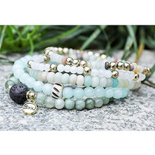 Load image into Gallery viewer, tom+alice Beaded Bracelets for Women Stackable Handcut Natural Stones 5 pcs Ermish Stretch Set Bangle
