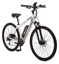 Load image into Gallery viewer, Schwinn Voyageur Electric Bike, Hub-Drive, Large Step-Through Frame, White
