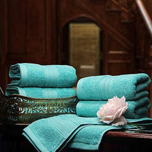 Load image into Gallery viewer, Lightwind 6 Pack Premium Fade-Resistant Cotton Hand Towels, Lint Free 16 X 28 Inches Hand Towel Set, Highly Absorbent and Durable Spa &amp; Hotel Quality Towels, Turquoise Blue
