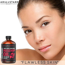 Load image into Gallery viewer, Aria Starr Rosehip Seed Oil Cold Pressed For Face, Skin, Acne Scars - 100% Pure Natural Moisturizer - 4 OZ
