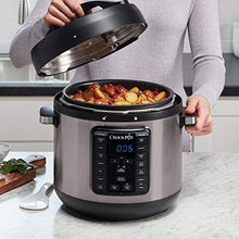 Load image into Gallery viewer, Crock-Pot 8-Quart Multi-Use XL Express Crock Programmable Slow Cooker and Pressure Cooker with Manual Pressure, Boil &amp; Simmer, Black Stainless
