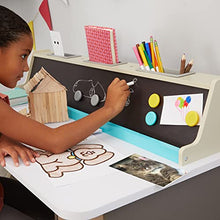 Load image into Gallery viewer, Little Tikes 2-in-1 Chalkboard Wood Desk with Storage, Charging Station and Magnetic Chalkboard- Kids Furniture for Children Boys and Girls Ages 4+ Years to Study, Read and Play
