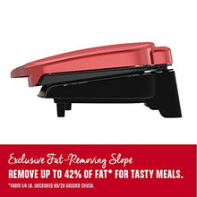 Load image into Gallery viewer, George Foreman 2-Serving Classic Plate Electric Indoor Grill and Panini Press, Red, GR10RM,5.6 x 10 x 9.2"
