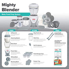 Load image into Gallery viewer, Nuby Mighty Blender with Cook Book, 22-Piece Baby Food Maker Set, Cool Gray
