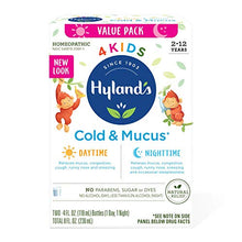 Load image into Gallery viewer, Kids Cold Medicine and Mucus Relief for Ages 2+, Hylands 4 Kids Cold 'n Mucus, Day and Night Value Pack, Syrup Cough Medicine for Kids, Nasal Decongestant and Allergy Relief, 4 Fl Oz Each
