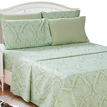 Load image into Gallery viewer, Lux Decor Collection Bed Sheet Set - Brushed Microfiber 1800 Thread Count Bedding - Wrinkle, Stain, Fade Resistant &amp; Hypoallergenic - Deep Pocket King Size Sheets Set - 6 PC (King, Paisley Sage)
