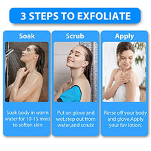 Load image into Gallery viewer, 2022 Upgrade Exfoliating Glove Mitt, Exfoliating Body Scrubber for Shower Bath, Moroccan Body Scrub Gloves for Dead Skin Remover, Korean Exfoliate Mitts Body Exfoliator Sponge Loofah For Women Men
