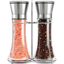 Load image into Gallery viewer, Willow &amp; Everett Salt and Pepper Grinder Set - Stainless Steel Refillable Salt &amp; Peppercorn Shakers
