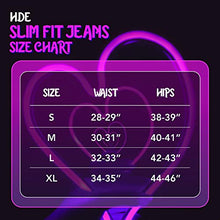 Load image into Gallery viewer, HDE Women's Mid-Rise Stretchy Denim Slim Fit Skinny Jeans (Purple, X-Large)
