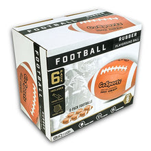 Load image into Gallery viewer, GoSports Rubber Footballs - 6 Pack of Youth Size Balls with Pump &amp; Carrying Bag
