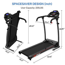 Load image into Gallery viewer, FYC Folding Treadmills for Home Compact Treadmill Electric Motorized Exercise Fitness Running Machine with Mobile Phone &amp; Water Bottle Holder, 12 Preset Programs
