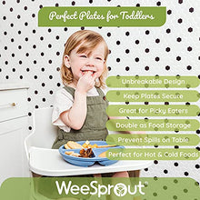 Load image into Gallery viewer, WeeSprout Suction Plates for Babies &amp; Toddlers | 100% Silicone | Plates Stay Put with Suction Feature | Divided Design | Microwave &amp; Dishwasher Safe | 3 Pack

