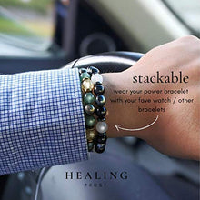 Load image into Gallery viewer, HEALING TRUST Feng Shui Black Obsidian Wealth Bracelet with White Jade Hematite Crystals and Healing Stones. EMF Protection bracelet, 100% Massive Wealth and Abundance Money Attraction, Negative Energy Protection, Healing Crystals, Earthing, Strength and
