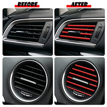 Load image into Gallery viewer, Frienda 20 Pieces Car Air Conditioner Vent Outlet Decoration Strips Universal Waterproof Bendable Car Vent Outlet Trim Decoration Car Interior Accessories for Straight Air Vent Outlet (Red)
