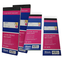 Load image into Gallery viewer, Cash Or Rent Receipt Books Sales Order Invoices | 2 Part, Carbonless, White/Canary, 7 1/2" X 2 3/4" 50 Sets per Book, 4 Books

