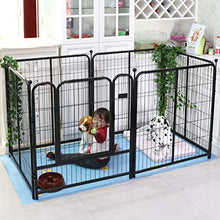 Load image into Gallery viewer, N/D Pet Fence for Medium and Large Dogs — 6 pet cage Plates, pet Fence, Square Pole, Foldable pet Fence, Gauge Ring, Training Ring, pet Supplies for Indoor/Outdoor kennels
