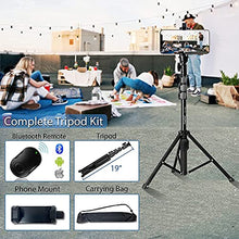 Load image into Gallery viewer, Fugetek 51" Professional Selfie Stick &amp; Tripod, Phone Holder, Removable Bluetooth Remote, Portable All in One, Heavy Duty Aluminum, Compatible with iPhone &amp; Android Devices, Non Skid Feet, Black
