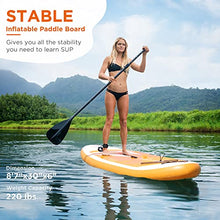 Load image into Gallery viewer, SYCEES 8'7 x 30" x 6", All-Around Inflatable Stand Up Paddle Board - Stable, Versatile, Durable and Lightweight SUP for All Skill Levels, Paddleboard Accessories &amp; Carry Bag Included (Orange)
