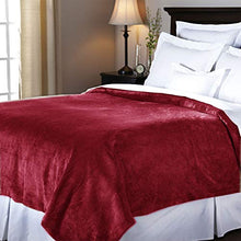 Load image into Gallery viewer, Sunbeam Queen Electric Heated Blanket Luxurious Velvet Plush with 2 Digital Controllers with 20 Heat Settings and Auto-Off Feature 5 Year Warranty, Red (Ruby Red)
