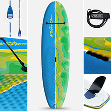 Load image into Gallery viewer, Wavestorm 8ft Junior Stand Up Paddleboard | Superior Foam Construction with Stringers | Accessories Included Adjustable Paddle Leash and Removable fin| Carry Handle | Sized for Youth
