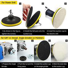 Load image into Gallery viewer, 6 Inch Buffing Wool Pads 8PCS Kit, Felt Polishing Pad Buffing Wheel for Drill Woolen Wax Pad and 5/8''-11 Thread Hook &amp; Loop Backer Plate with Drill Adapter for Car Boat Polish, Waxing, Sealing, Glaze
