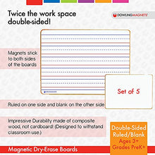 Load image into Gallery viewer, Dowling Magnets Magnetic Dry-Erase Boards – Double-Sided Ruled/Blank – 12" Long x 8.75" Wide – Pack of 5. (735206)
