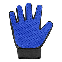 Load image into Gallery viewer, [Upgrade Version] Pet Grooming Glove - Gentle Deshedding Brush Glove - Efficient Pet Hair Remover Mitt - Enhanced Five Finger Design - Perfect for Dog &amp; Cat with Long &amp; Short Fur - 1 Pair (BLUE)
