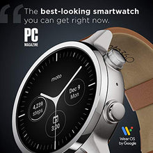 Load image into Gallery viewer, Moto 360 3rd Gen 2020 - Wear OS by Google - The Luxury Stainless Steel Smartwatch with Included Genuine Leather and High-Impact Sports Bands - Steel Gray
