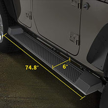 Load image into Gallery viewer, AUTOSAVER88 6 inches OE Style Running Boards, Nerf Bars, Side Steps Compatible for 2018-2022 Jeep Wrangler JL 4-Door Black (Excl JK Model)
