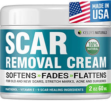 Load image into Gallery viewer, Scar Removal Cream - Effective Stretch Mark Removal - Natural Skin Repair - Acne Scar Remover Cream - Made in USA - Advanced Treatment for Old Scars &amp; Acne Scars - Clinically Proven Formula - 2 OZ
