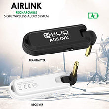 Load image into Gallery viewer, KLIQ Airlink 5.8 GHz Rechargeable Wireless Guitar System Digital Transmitter/Receiver Set AND KLIQ TinyTune Tuner Pedal Bundle
