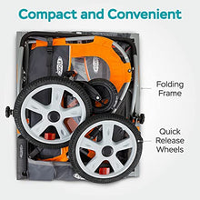 Load image into Gallery viewer, Instep Quick-N-EZ Double Tow Behind Bike Trailer, Converts to Stroller/Jogger, Orange
